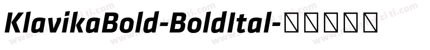 KlavikaBold-BoldItal字体转换