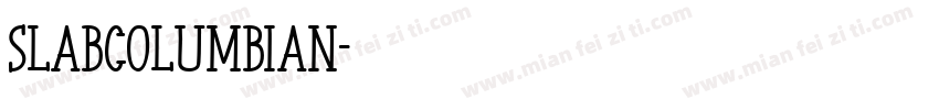 SlabColumbian字体转换