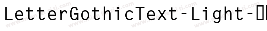 LetterGothicText-Light字体转换