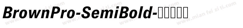 BrownPro-SemiBold字体转换