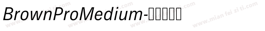 BrownProMedium字体转换
