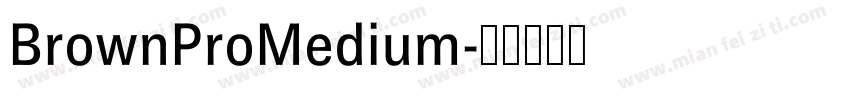 BrownProMedium字体转换