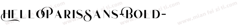 HelloParisSans-Bold字体转换
