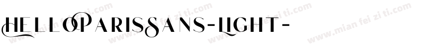 HelloParisSans-Light字体转换
