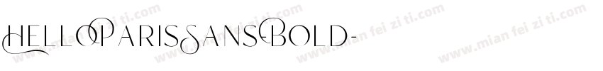 HelloParisSans-Bold字体转换