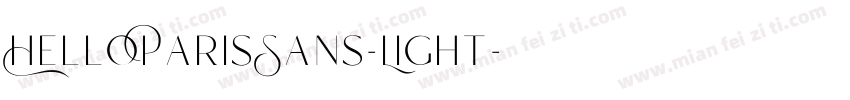 HelloParisSans-Light字体转换