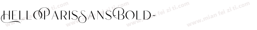 HelloParisSans-Bold字体转换