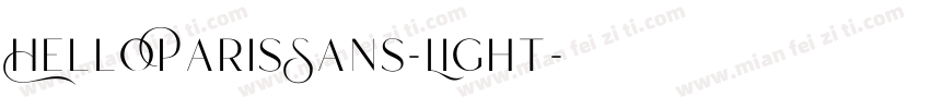 HelloParisSans-Light字体转换