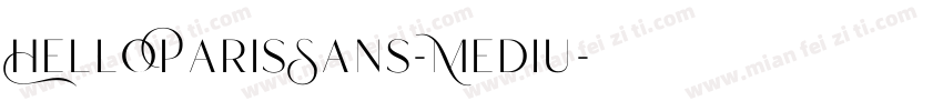 HelloParisSans-Mediu字体转换