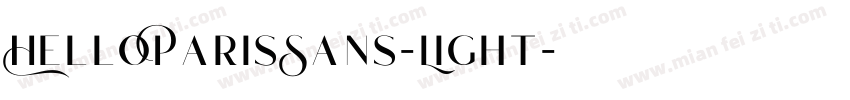 HelloParisSans-Light字体转换