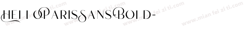 HelloParisSans-Bold字体转换
