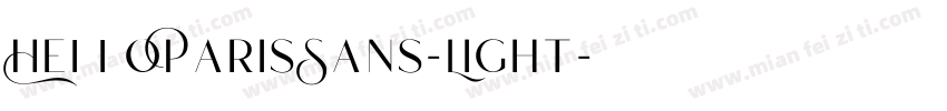 HelloParisSans-Light字体转换