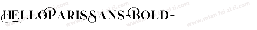 HelloParisSans-Bold字体转换