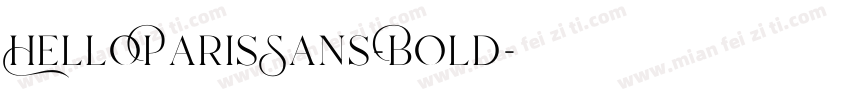 HelloParisSans-Bold字体转换