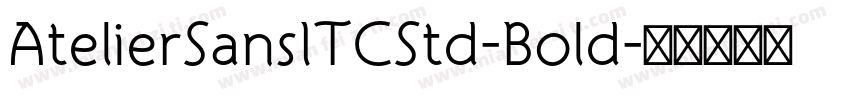 AtelierSansITCStd-Bold字体转换