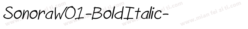 SonoraW01-BoldItalic字体转换
