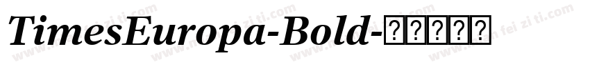 TimesEuropa-Bold字体转换