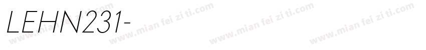 LEHN231字体转换