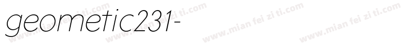 geometic231字体转换