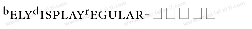 BelyDisplayRegular字体转换