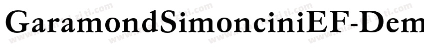 GaramondSimonciniEF-Demi字体转换