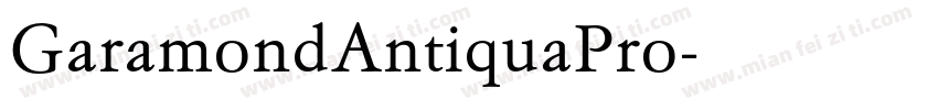 GaramondAntiquaPro字体转换