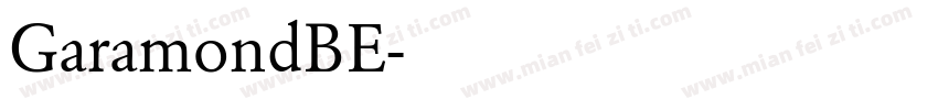 GaramondBE字体转换