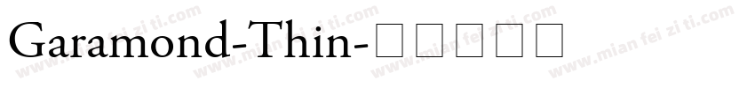 Garamond-Thin字体转换
