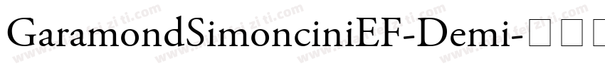 GaramondSimonciniEF-Demi字体转换