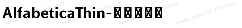 AlfabeticaThin字体转换