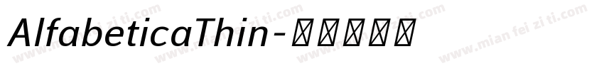 AlfabeticaThin字体转换