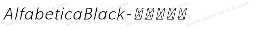 AlfabeticaBlack字体转换