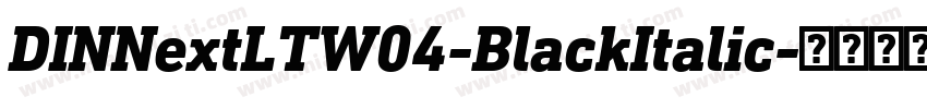 DINNextLTW04-BlackItalic字体转换