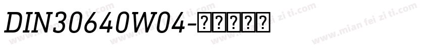 DIN30640W04字体转换