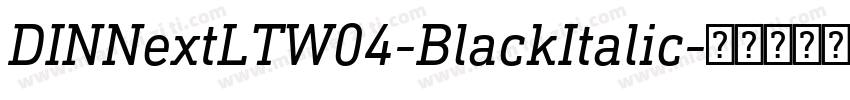 DINNextLTW04-BlackItalic字体转换