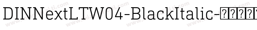 DINNextLTW04-BlackItalic字体转换