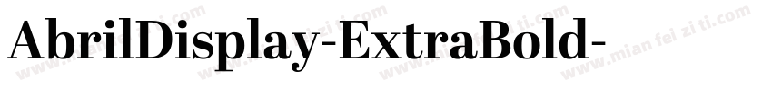 AbrilDisplay-ExtraBold字体转换