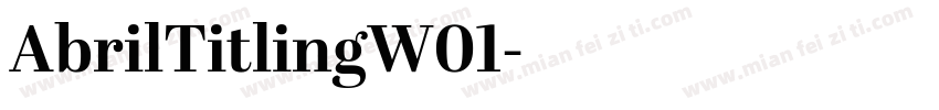 AbrilTitlingW01字体转换