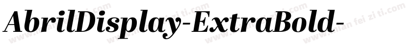 AbrilDisplay-ExtraBold字体转换