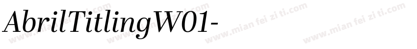 AbrilTitlingW01字体转换