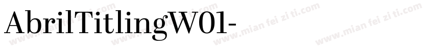 AbrilTitlingW01字体转换