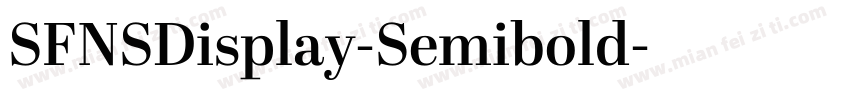 SFNSDisplay-Semibold字体转换