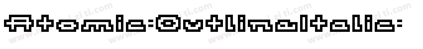 Atomic-OutlineItalic字体转换