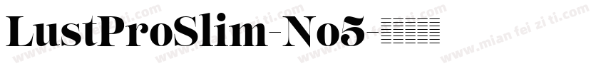 LustProSlim-No5字体转换