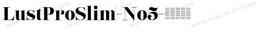 LustProSlim-No5字体转换