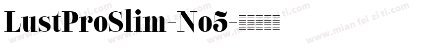 LustProSlim-No5字体转换