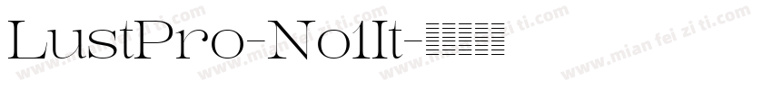 LustPro-No1It字体转换