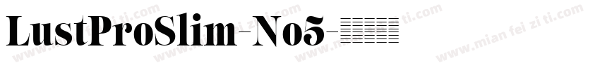 LustProSlim-No5字体转换