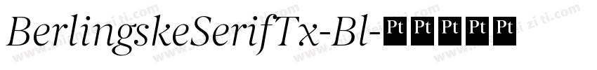 BerlingskeSerifTx-Bl字体转换