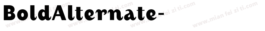 BoldAlternate字体转换